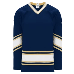 Athletic (AK) Knit Athletic Knit (AK) H550BKA-NDA520BK Pro Series - Adult Knitted University Of Notre Dame Fightin' Irish Navy Hockey Jersey