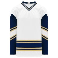 Athletic (AK) Knit Athletic Knit (AK) H550BKA-NDA521BK Pro Series - Adult Knitted University Of Notre Dame Fightin' Irish White Hockey Jersey
