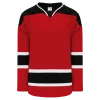 Athletic (AK) Knit Athletic Knit (AK) H550BKA-NJE566BK Pro Series - Adult Knitted 2007 New Jersey Devils Red Hockey Jersey