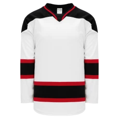 Athletic (AK) Knit Athletic Knit (AK) H550BKY-NJE567BK Pro Series - Youth Knitted 2007 New Jersey Devils White Hockey Jersey