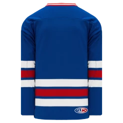 Athletic (AK) Knit Athletic Knit (AK) H550BKY-NYR312BK Pro Series - Youth Knitted New York Rangers Royal Blue Hockey Jersey
