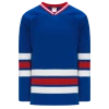 Athletic (AK) Knit Athletic Knit (AK) H550BKA-NYR312BK Pro Series - Adult Knitted New York Rangers Royal Blue Hockey Jersey