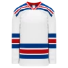 Athletic (AK) Knit Athletic Knit (AK) H550BKY-NYR313BK Pro Series - Youth Knitted New York Rangers White Hockey Jersey