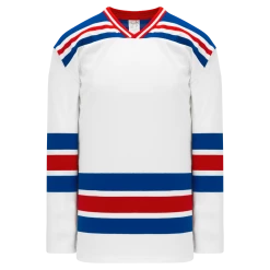 Athletic (AK) Knit Athletic Knit (AK) H550BKY-NYR313BK Pro Series - Youth Knitted New York Rangers White Hockey Jersey