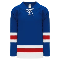 Athletic (AK) Knit Athletic Knit (AK) H550BKA-NYR812BK Pro Series - Adult Knitted New York Rangers Classic Royal Blue Hockey Jersey