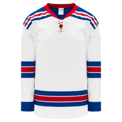 Athletic (AK) Knit Athletic Knit (AK) H550BKA-NYR813BK Pro Series - Adult Knitted 2007 New York Rangers White Hockey Jersey