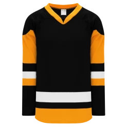 Athletic (AK) Knit Athletic Knit (AK) H550BKY-PIT816BK Pro Series - Youth Knitted 2014 Pittsburgh Penguins Third Black Hockey Jersey