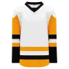 Athletic (AK) Knit Athletic Knit (AK) H550BKA-PIT817BK Pro Series - Adult Knitted 2016 Pittsburgh Penguins White Hockey Jersey