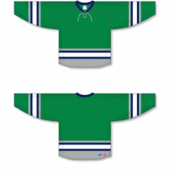 Athletic (AK) Knit Athletic Knit (AK) H550BA-PLY843B New Adult Plymouth Whalers Kelly Green Hockey Jersey