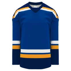 Athletic (AK) Knit Athletic Knit (AK) H550BKA-STL448BK Pro Series - Adult Knitted 2014 St. Louis Blues Royal Blue Hockey Jersey
