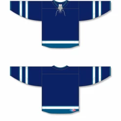 Athletic (AK) Knit Athletic Knit (AK) H550BA-WIN724B Adult 2017 Winnipeg Jets Navy Hockey Jersey