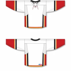 Athletic (AK) Knit Athletic Knit (AK) H550DA-CAL719D 2017 Adult Calgary Flames White Hockey Jersey