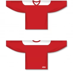 Athletic (AK) Knit Athletic Knit (AK) H6100A-208 Adult Red/White League Hockey Jersey
