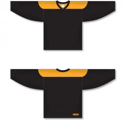 Athletic (AK) Knit Athletic Knit (AK) H6100Y-212 Youth Black/Gold League Hockey Jersey