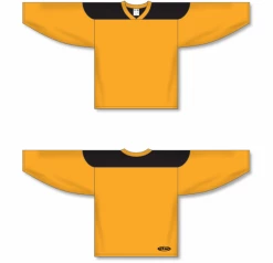 Athletic (AK) Knit Athletic Knit (AK) H6100A-213 Adult Gold/Black League Hockey Jersey