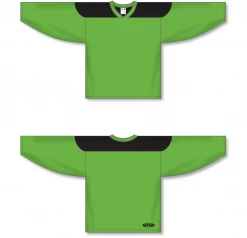 Athletic (AK) Knit Athletic Knit (AK) H6100A-269 Adult Lime Green/Black League Hockey Jersey