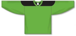 Athletic (AK) Knit Athletic Knit (AK) H6100A-269 Adult Lime Green/Black League Hockey Jersey