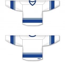 Athletic (AK) Knit Athletic Knit (AK) H6400Y-207 Youth White/Royal Blue League Hockey Jersey