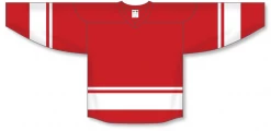 Athletic (AK) Knit Athletic Knit (AK) H6400A-208 Adult Red/White League Hockey Jersey