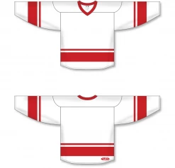 Athletic (AK) Knit Athletic Knit (AK) H6400Y-209 Youth White/Red League Hockey Jersey