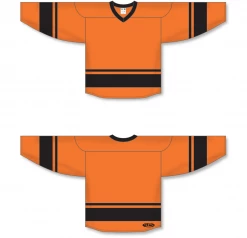 Athletic (AK) Knit Athletic Knit (AK) H6400A-263 Adult Orange/Black League Hockey Jersey