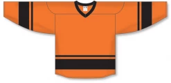 Athletic (AK) Knit Athletic Knit (AK) H6400A-263 Adult Orange/Black League Hockey Jersey
