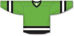Athletic (AK) Knit Athletic Knit (AK) H6500A-107 Adult Lime Green/Black/White League Hockey Jersey