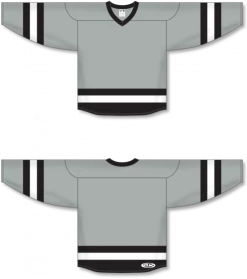 Athletic (AK) Knit Athletic Knit (AK) H6500Y-112 Youth Grey/Black/White League Hockey Jersey