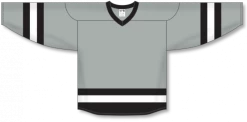 Athletic (AK) Knit Athletic Knit (AK) H6500Y-112 Youth Grey/Black/White League Hockey Jersey