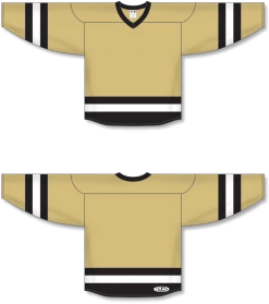 Athletic (AK) Knit Athletic Knit (AK) H6500A-281 Adult Vegas Gold/Black/White League Hockey Jersey