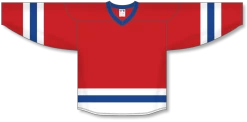 Athletic (AK) Knit Athletic Knit (AK) H6500A-344 Adult Red/White/Royal Blue League Hockey Jersey