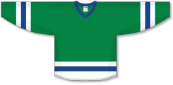 Athletic (AK) Knit Athletic Knit (AK) H6500Y-347 Youth Kelly Green/White/Royal Blue League Hockey Jersey