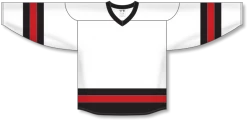 Athletic (AK) Knit Athletic Knit (AK) H6500Y-415 Youth White/Black/Red League Hockey Jersey