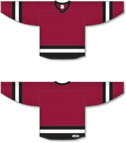 Athletic (AK) Knit Athletic Knit (AK) H6500A-426 Adult AV Red/Black/White League Hockey Jersey