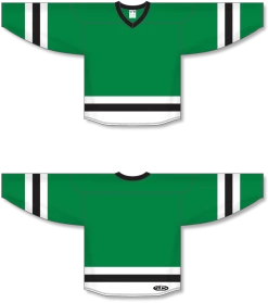Athletic (AK) Knit Athletic Knit (AK) H6500A-440 Adult Kelly Green/White/Black League Hockey Jersey