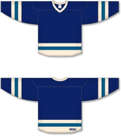 Athletic (AK) Knit Athletic Knit (AK) H6500Y-464 Youth Navy/Sand/Capital Blue League Hockey Jersey