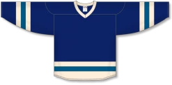 Athletic (AK) Knit Athletic Knit (AK) H6500A-464 Adult Navy/Sand/Capital Blue League Hockey Jersey
