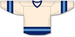 Athletic (AK) Knit Athletic Knit (AK) H6500A-545 Adult Sand/Navy/Sky Blue League Hockey Jersey