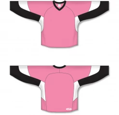 Athletic (AK) Knit Athletic Knit (AK) H6600A-272 Adult Pink/Black/White League Hockey Jersey