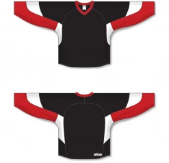 Athletic (AK) Knit Athletic Knit (AK) H6600A-348 Adult Black/Red/White League Hockey Jersey