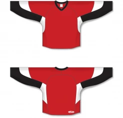 Athletic (AK) Knit Athletic Knit (AK) H6600Y-414 Youth Red/Black/White League Hockey Jersey
