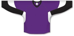 Athletic (AK) Knit Athletic Knit (AK) H6600A-438 Adult Purple/Black/White League Hockey Jersey