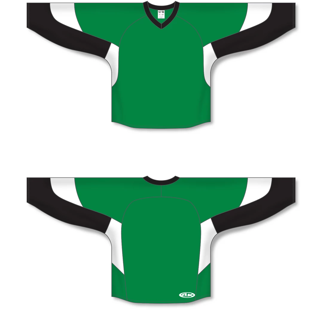 Athletic (AK) Knit Athletic Knit (AK) H6600A-440 Adult Kelly Green/Black/White League Hockey Jersey 6 Athletic (AK) Knit Athletic Knit (AK) H6600A-440 Adult Kelly Green/Black/White League Hockey Jersey