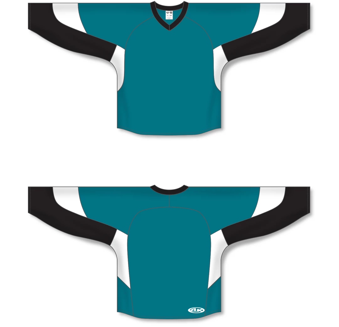 Athletic (AK) Knit Athletic Knit (AK) H6600Y-457 Youth Pacific Teal/Black/White League Hockey Jersey 6 Athletic (AK) Knit Athletic Knit (AK) H6600Y-457 Youth Pacific Teal/Black/White League Hockey Jersey