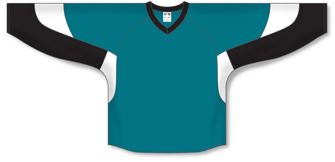 Athletic (AK) Knit Athletic Knit (AK) H6600Y-457 Youth Pacific Teal/Black/White League Hockey Jersey 5 Athletic (AK) Knit Athletic Knit (AK) H6600Y-457 Youth Pacific Teal/Black/White League Hockey Jersey