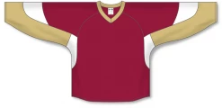 Athletic (AK) Knit Athletic Knit (AK) H6600A-542 Adult AV Red/Vegas Gold/White League Hockey Jersey