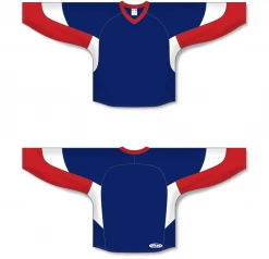 Athletic (AK) Knit Athletic Knit (AK) H6600Y-764 Youth Navy/Red/White League Hockey Jersey