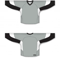 Athletic (AK) Knit Athletic Knit (AK) H6600A-973 Adult Grey/Black/White League Hockey Jersey