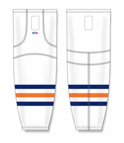 Athletic (AK) Knit Athletic Knit (AK) HS2100-371 2017 Edmonton Oilers White Mesh Ice Hockey Socks
