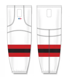 Athletic (AK) Knit Athletic Knit (AK) HS2100-867 2017 New Jersey Devils White Mesh Ice Hockey Socks